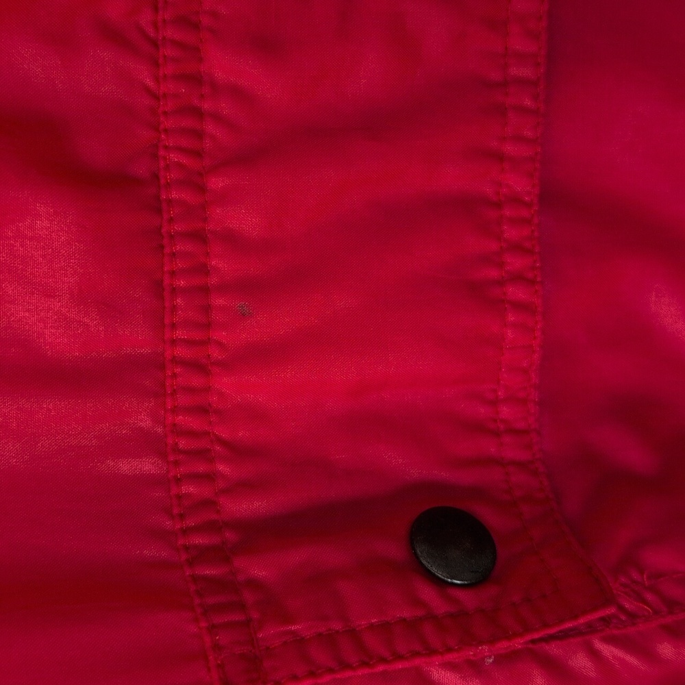 Vintage Izod Lacoste Red 1/2 Zip Rain Jacket Packable Front Pouch Size XL - Picture 4 of 8